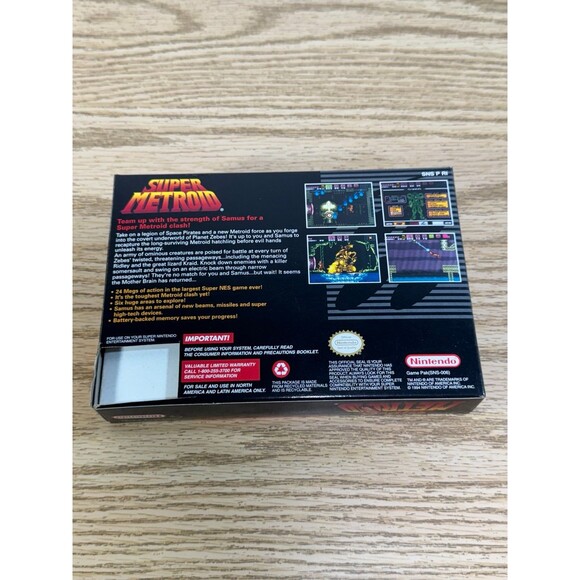 Super Metroid (SNES Super Nintendo 1994) Box Only READ - Picture 6 of 12